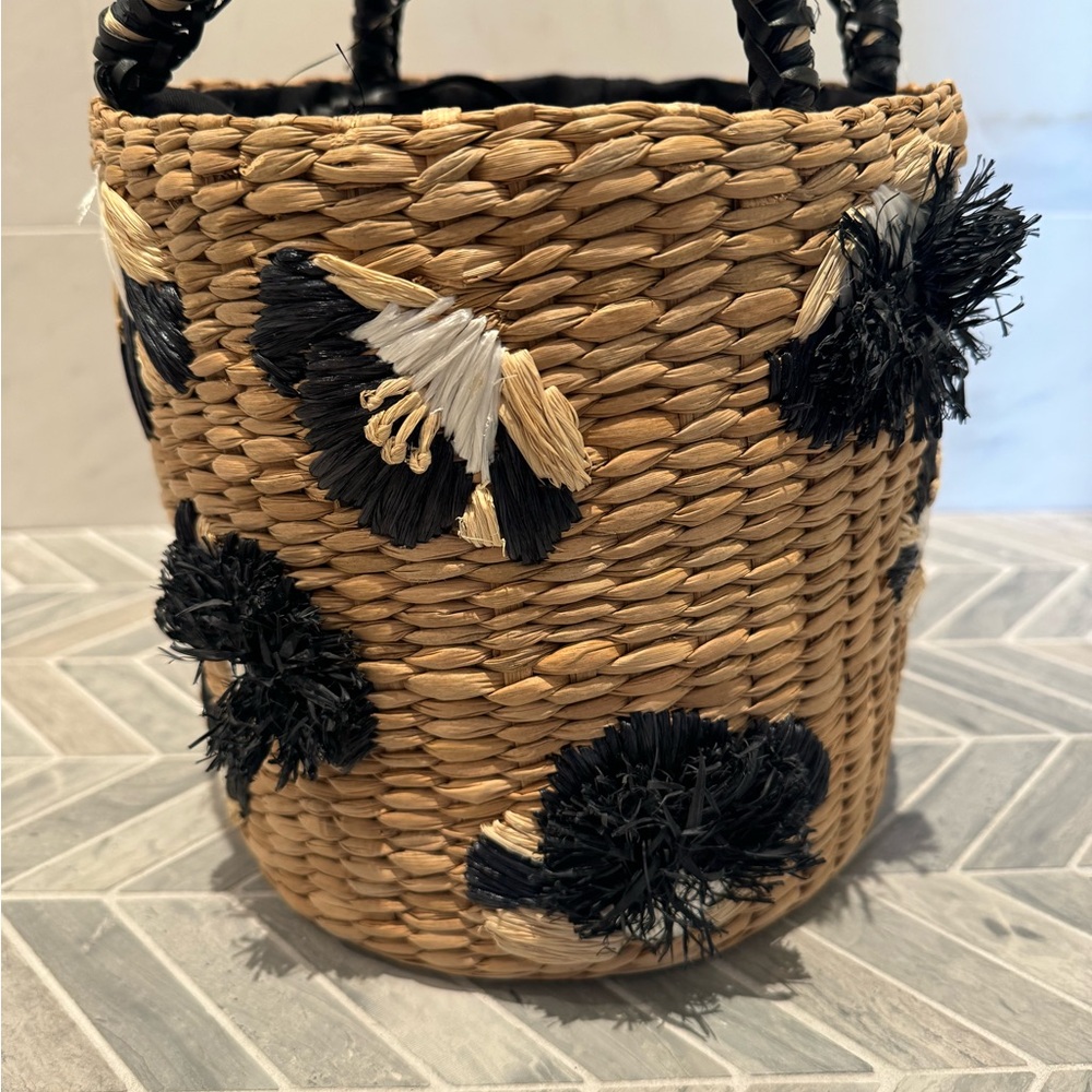 Aranaz straw tassel bucket bag - Picture 3 of 12